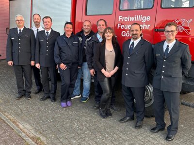 Der Vorstand der Gemeindefeuerwehr Göhlen