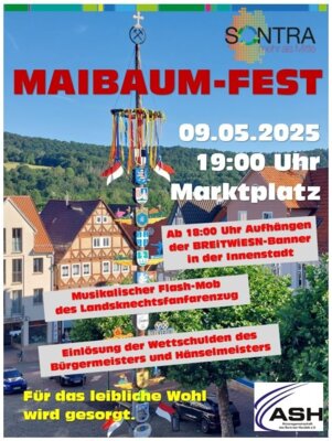 Einladung zum Maibaum-Fest am 09.05.2025 (Bild vergrößern)