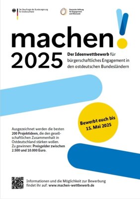 Bis zu 10.000,00 € gewinnen - Ideenwettbewerb für bürgerliches Engagement in den ostdeutschen Bundesländern
