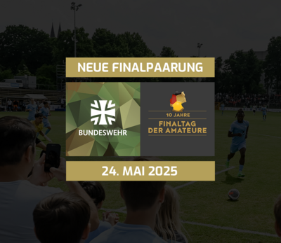Finaltag der Amateure: Bundeswehr ist neuer Partner