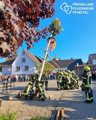 Traditionelles Maibaumstellen in Kleinsteinbach begeistert Besucher (Bild vergrößern)