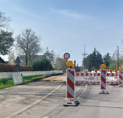 Die Arbeiten an der Boldixumer Kreuzung gehen gut voran (Foto: AmtFA Andreas Hansen)
