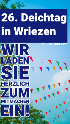 26. Deichtag in Wriezen – Wir laden Sie herzlich zum Mitmachen ein!