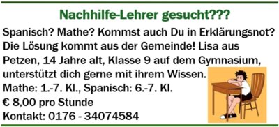 Nachhilfe-Lehrer gesucht?! (Bild vergr&ouml;&szlig;ern)