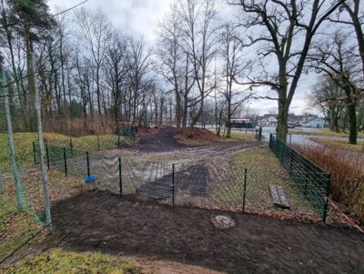 Die Arbeiten zum Waldkindergarten am neuen Standort im Bereich Freibad Stadtroda