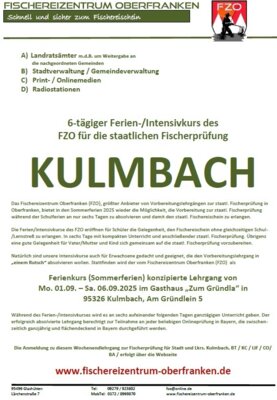 Foto zur Meldung: 6-tägiger Ferien-/Intensivkurs des FZO für die staatlichen Fischerprüfung