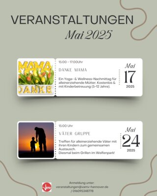 Meldung: Veranstaltungen Mai Teil 2