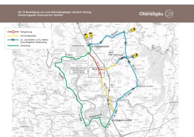 Vollsperrung der Kreisstraße OA 19 nun auch zwischen Heising und Kassier