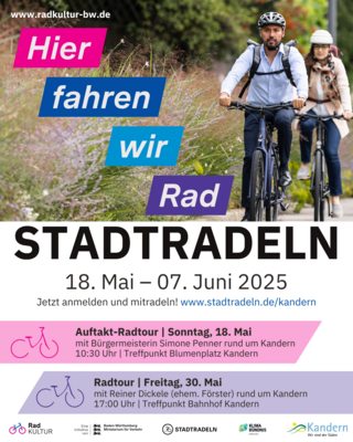 Plakat Stadtradeln Kandern 2025 (Bild vergrößern)