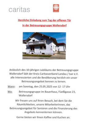 Tag der offenen Tür in der Betreuungsgruppe Wallersdorf am 25.05.2025