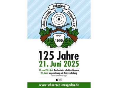 125 Jahre Schützenverein Eichenlaub Ernsgaden – Dorfmeisterschaft im Luftgewehrschießen
