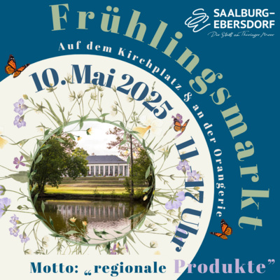 Einladung zum Frühlingsmarkt im Schlosspark Ebersdorf/ Touristinformation geschlossen (Bild vergrößern)