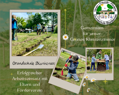 Gemeinsam für unser Grünes Klassenzimmer: Erfolgreicher Arbeitseinsatz mit Eltern und Förderverein