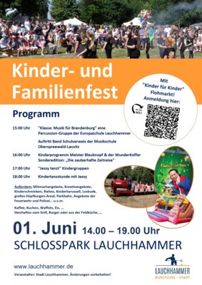 Meldung: Kinder- und Familienfest mit Kinderflohmarkt im Schlosspark Lauchhammer
