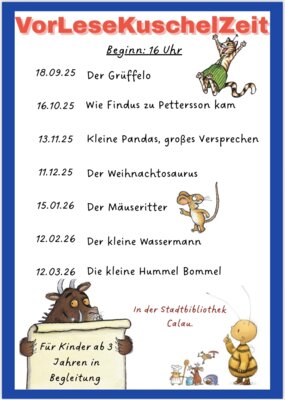Foto zur Meldung: VorLeseKuschelZeit