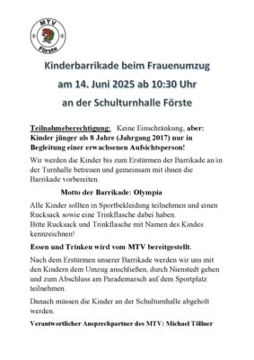 MTV-Kinderbarrikade am 14.06.2025