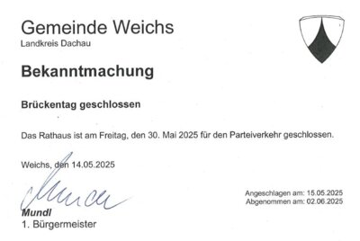 Bekanntmachung