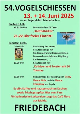 54. Vogelschießen in Friedebach