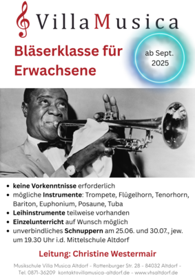 Foto zur Meldung: Bläserklasse für Erwachsene ab Sept. 2025