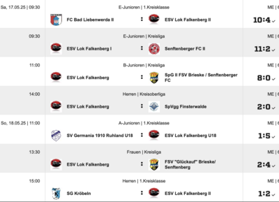alle Ergebnisse auf einen Blick (fussball.de)