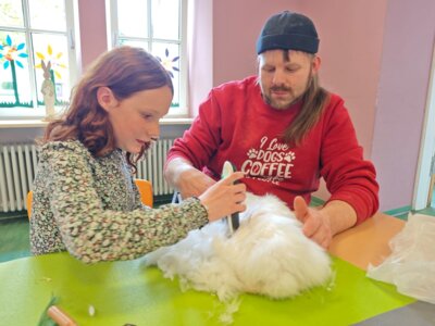 Osterhasen in der FGTS - Kaninchen hautnah erleben