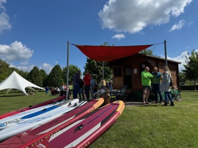 Anbaden am Strandbad Breitungen