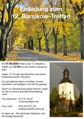 Einladung zum 12. Barsikow-Treffen