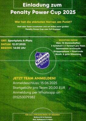 Einladung zum Penalty Power Cup 2025