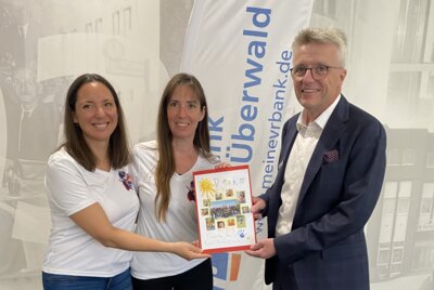 Foto zur Meldung: Die VR Bank Ried-Überwald eG spendet an „Wir DABEI!”