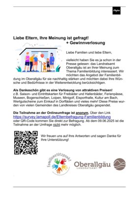 Elternbefragung mit Gewinnverlosung