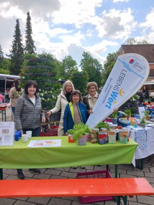 Generationentreff-Team an den bundesweiten Aktionstagen Mehrgenerationenhaus auf dem Wochenmarkt