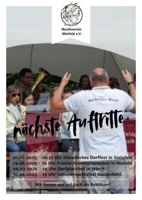unsere nächsten Auftritte