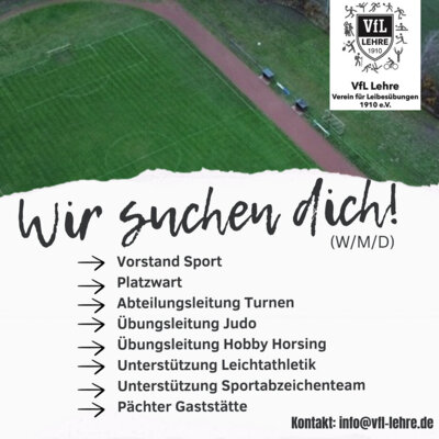 Meldung: Wir suchen dich!