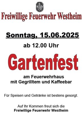 Gartenfest der Freiwilligen Feuerwehr Westheim