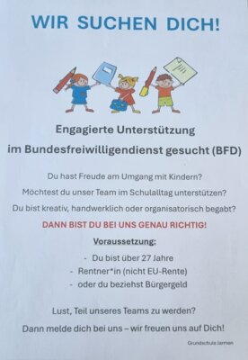 Dieses Plakat ist auch im Schaukasten vor unserer Schule ausgehängt.