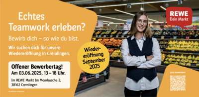 Meldung: Offener Bewerbertag bei Rewe