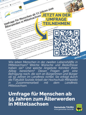Meldung: Umfrage für Menschen ab 55 Jahren zum Älterwerden in Mittelsachsen