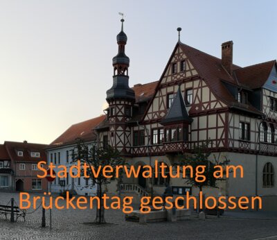 Am 30. Mai 2025 bleibt die Stadtverwaltung geschlossen! (Bild vergrößern)