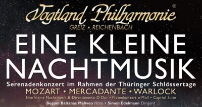 Auschnitt aus dem Ankündigungsplakat der Vogtland-Philharmonie Greiz/Reichenbach mit Konzerttitel