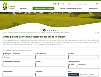 Meldung: Neu – digitales Branchenverzeichnis der Stadt Tharandt