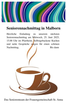 Meldung: Seniorennachmittag
