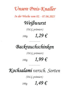 Angebote Dorfladen KW 23 02.06.2025-07.06.2025