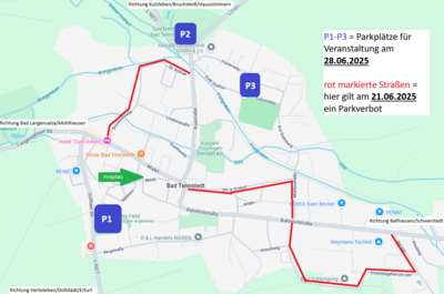 Informationen der Stadt Bad Tennstedt zur anstehenden Festwoche vom 21.06.2025 bis zum 28.06.2025