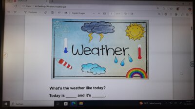Eine gelungene Stunde zum Thema "Weather"