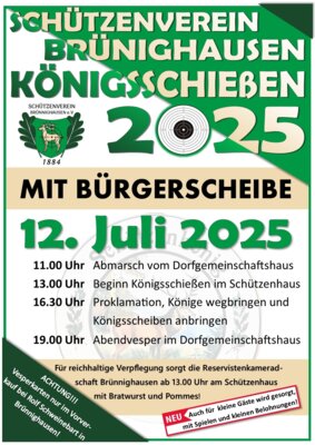 KÖNIGSSCHIEßEN 2025 IN BRÜNNIGHAUSEN (Bild vergrößern)