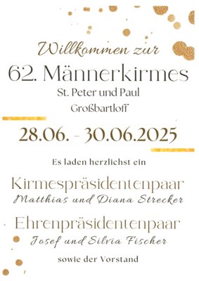 Meldung: 62. Männerkirmes