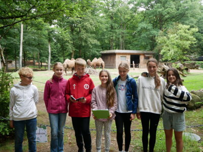 Foto: Rolandstadt Perleberg/Renè Hill | Die Schüler der Klasse 5a der Perleberger Rolandschule hatten viel Spaß bei der Tierparksafari.