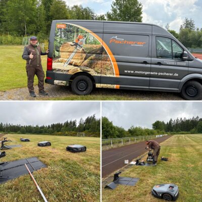 Meldung: Neues Pilotprojekt am Sportplatz – Zusammenarbeit mit Motorgeräte-Service-Team Pscherer GmbH & Co. KG und STIHL