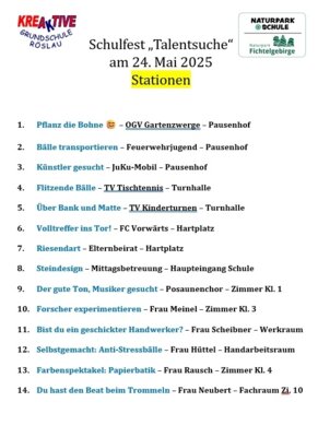 Talentsuche im Rahmen des diesjährigen Schulfestes (Bild vergrößern)