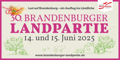 Banner Brandenburger Landpartie 2025 (Quelle: pro agro e.V.) (Bild vergrößern)